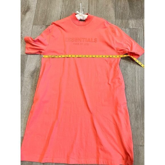FEAR OF GOD ESSENTIALS orange DRESS WITH LOGO size S - Picture 6 of 11